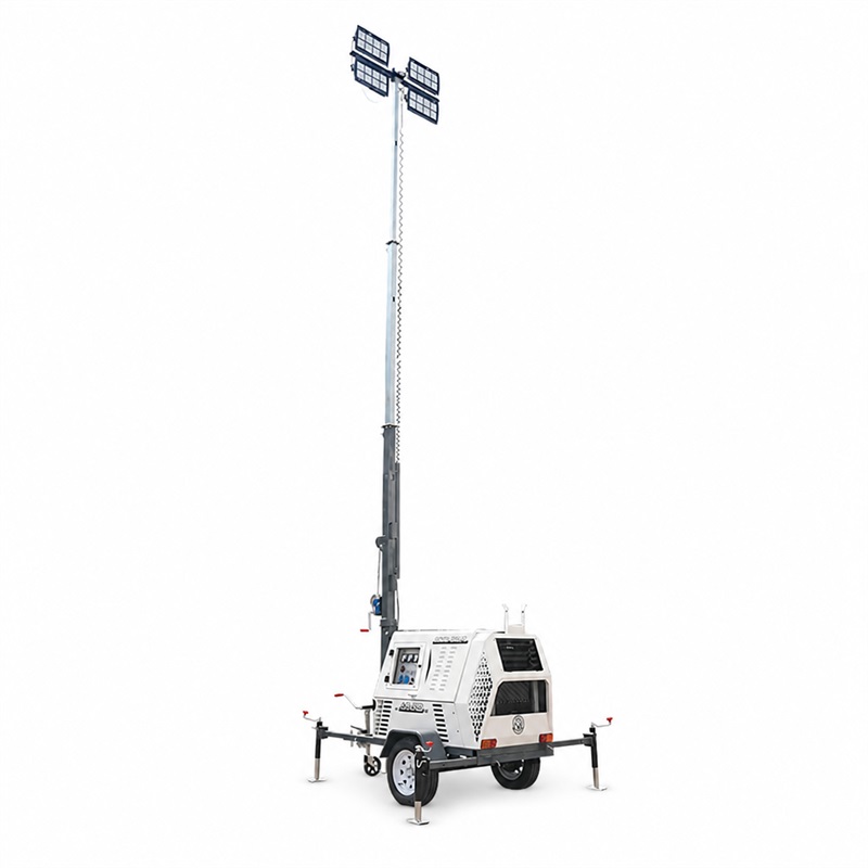 Torre faro LED mobile diesel da 160.000 lm